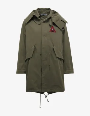 Khaki Parka with Eye Embroidery