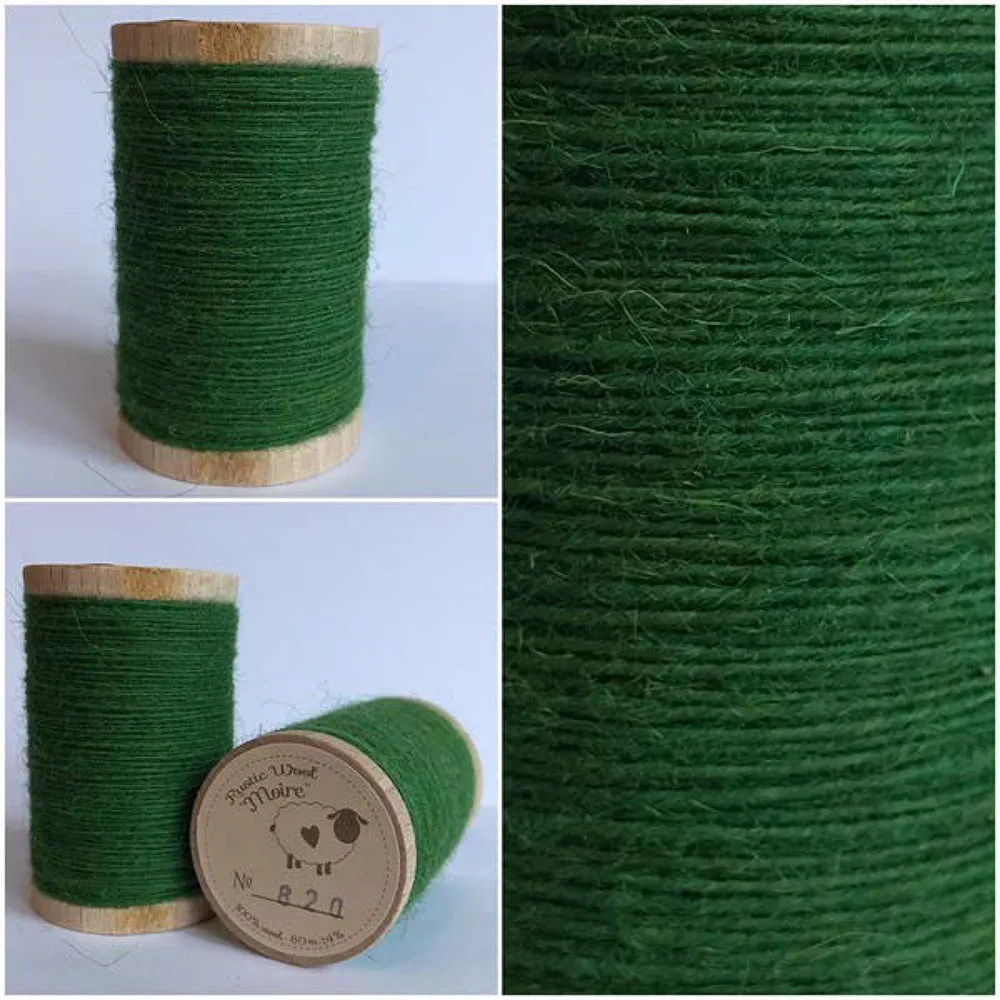 AVOCADO GREEN Hand Dyed Fat EIGHTH Wool Fabric for Wool Applique and Rug Hooking