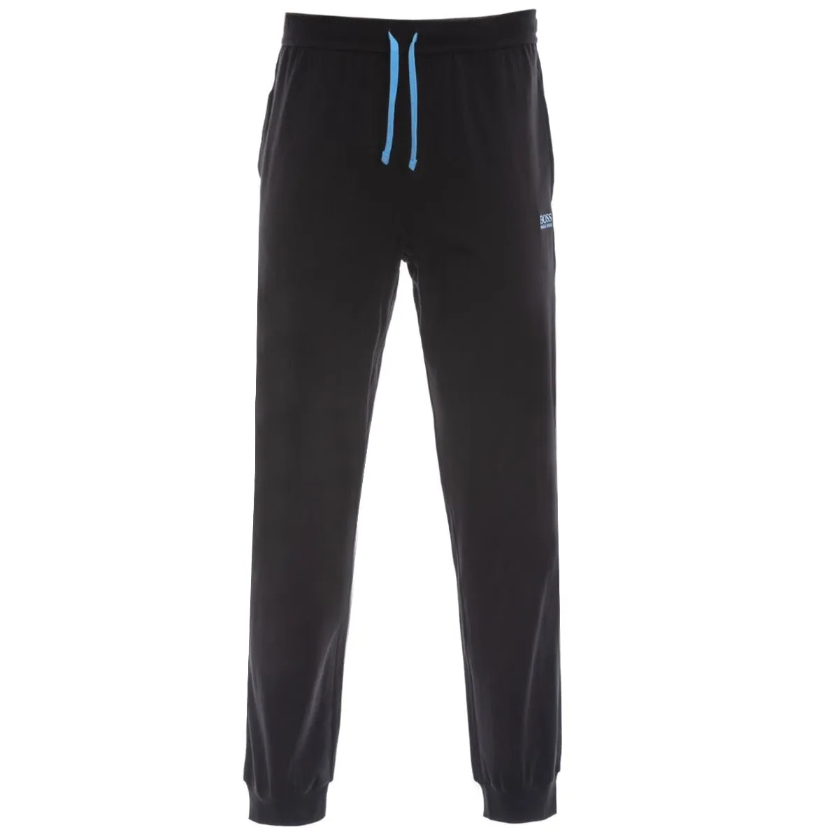 BOSS Mix & Match Sweatpant in Black & Sky Blue Trim