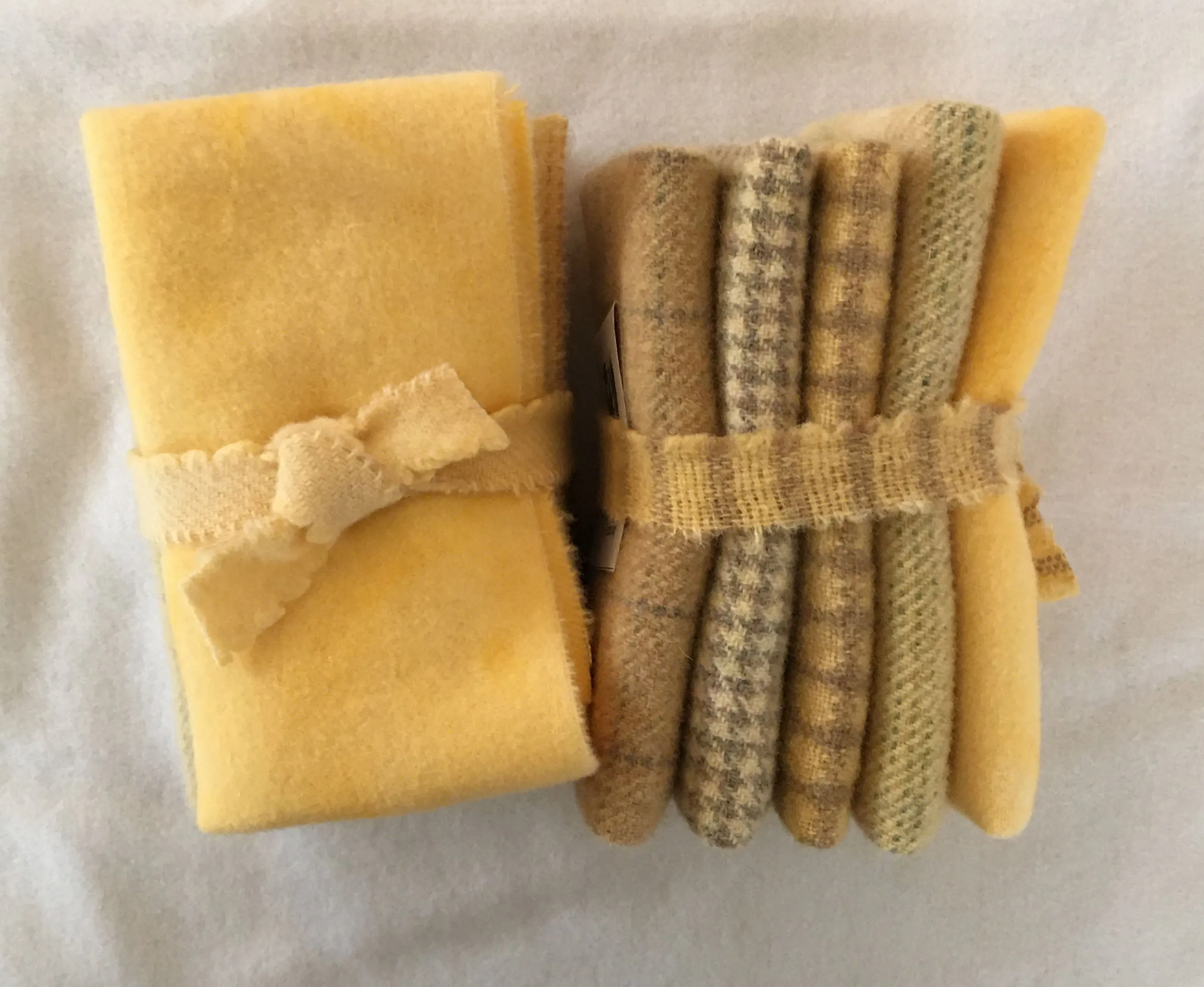 BUTTERCUP YELLOW Hand Dyed Wool Bundle for Rug Hooking and Wool Applique