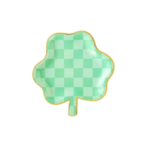 Checkered Shamrock Paper Plate