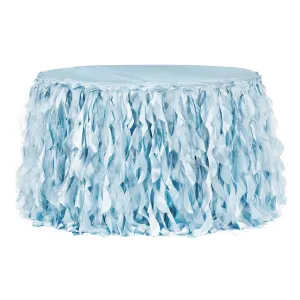 Curly Willow 14ft Table Skirt - Baby Blue