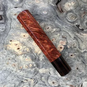 Custom Japanese Knife Handle - Dyed maple burl