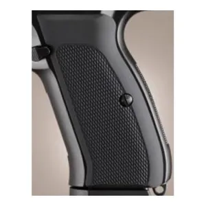 CZ-75-CZ-85 Grips - Checkered Aluminum Matte Black Anodized