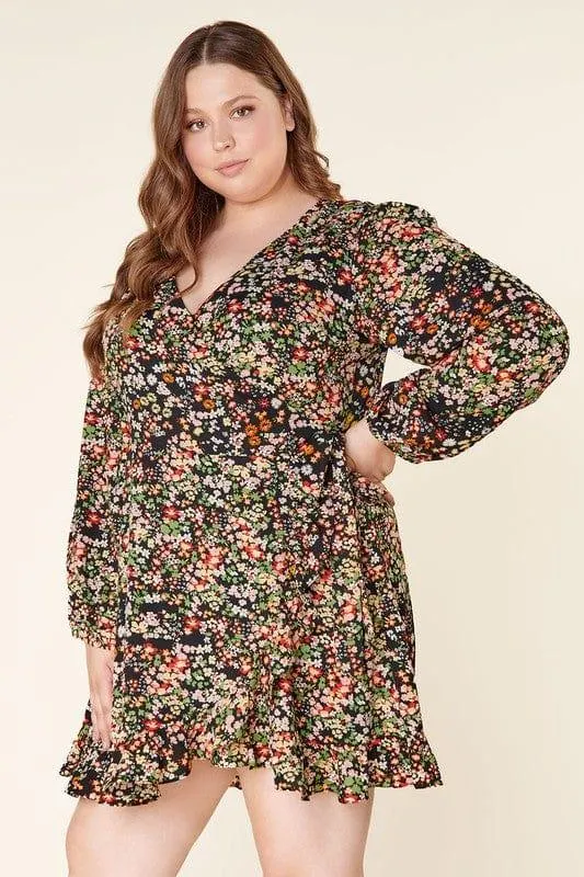 Ditsy Floral Wrap Dress