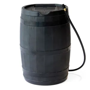 FCMP Outdoor 45Gal Rain Catcher Rain Barrel - Black