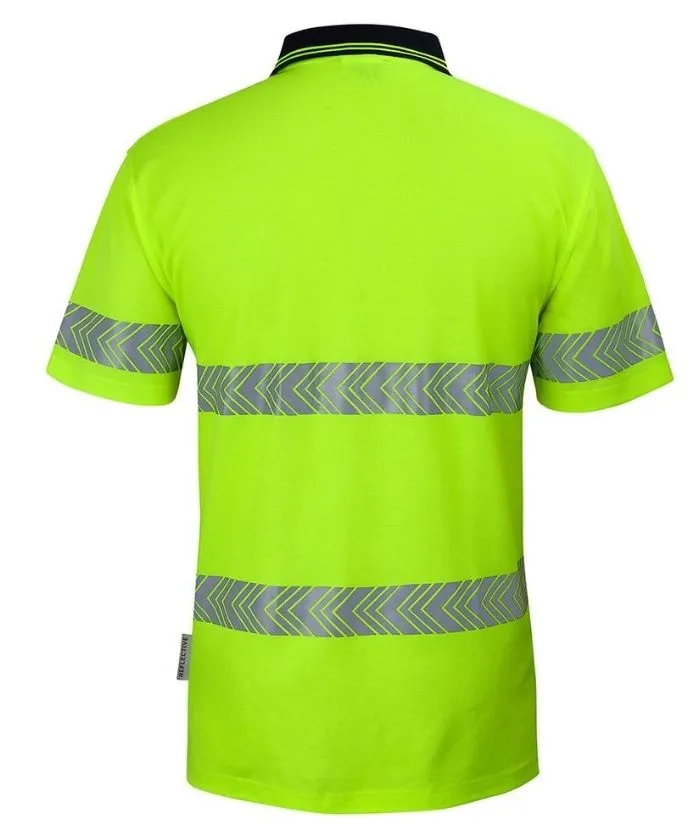 Hi Vis (D N) Cotton Back, Polo with Segmented Tape