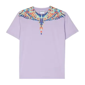 Marcelo Burlon Kids Pointillism Wings Lilac-Shirts