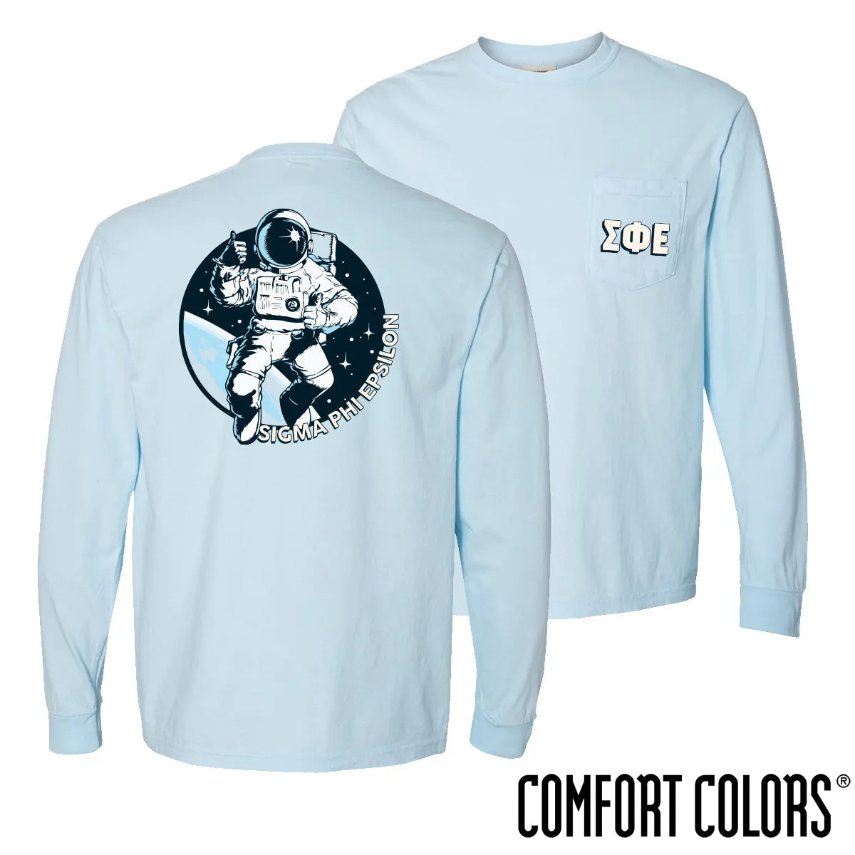 SigEp Comfort Colors Space Age Long Sleeve Pocket Tee