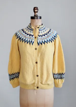 Vintage Hand Knit Fair Isle Cardigan