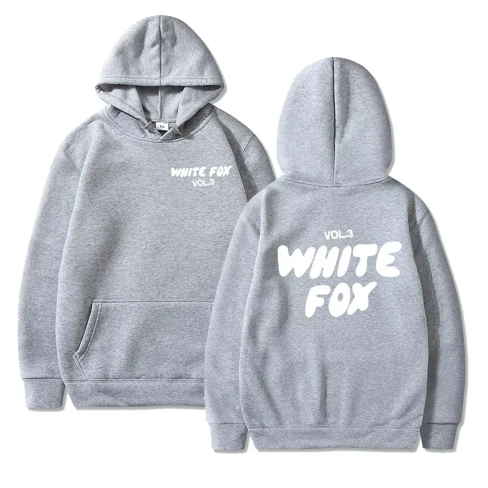 White Fox women's hoodie loose fitting hoodie wool thick letter print Men Sweatshirts